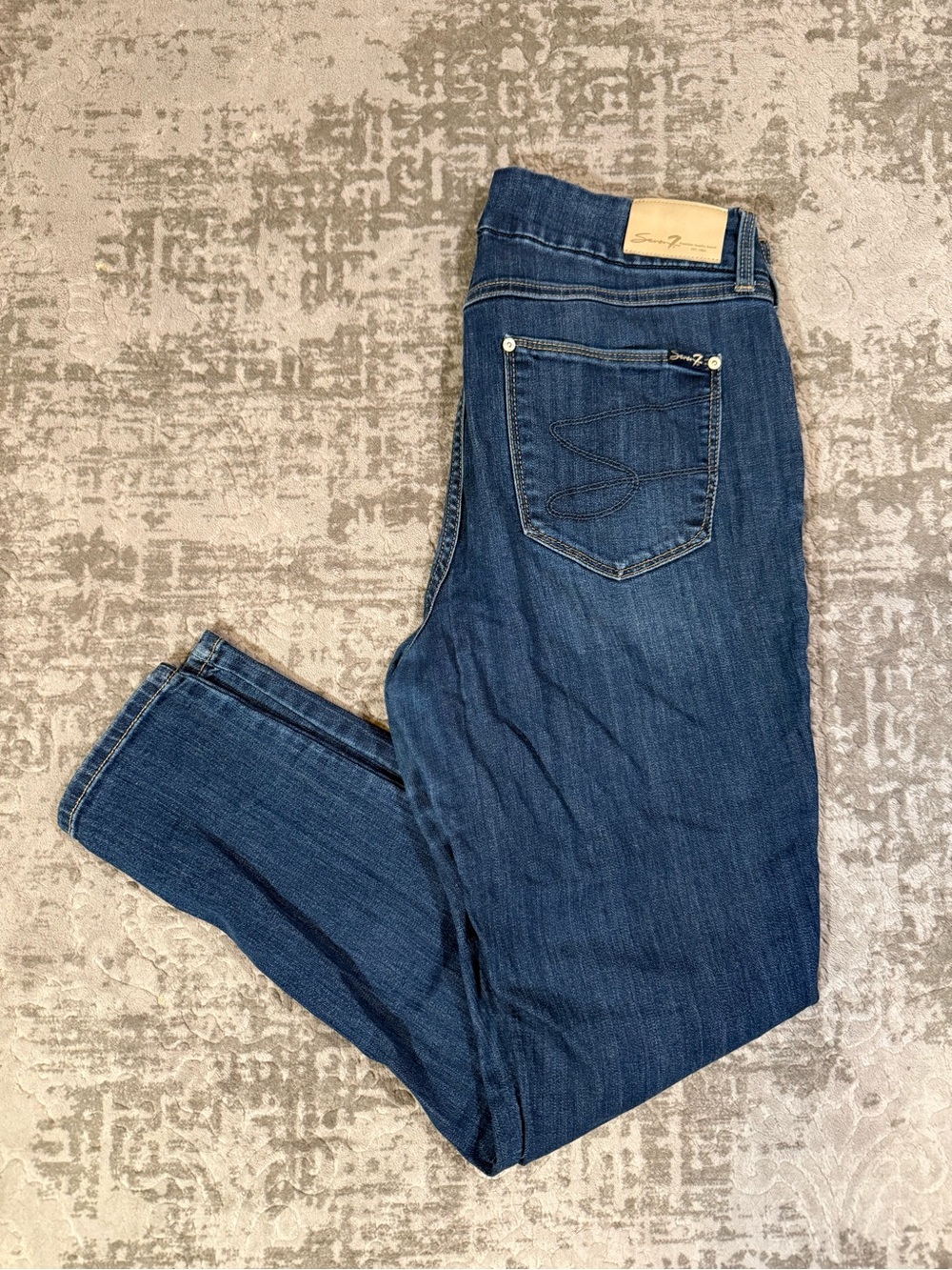 Seven7 Dark Blue Ankle Slim Jeans Women's 12